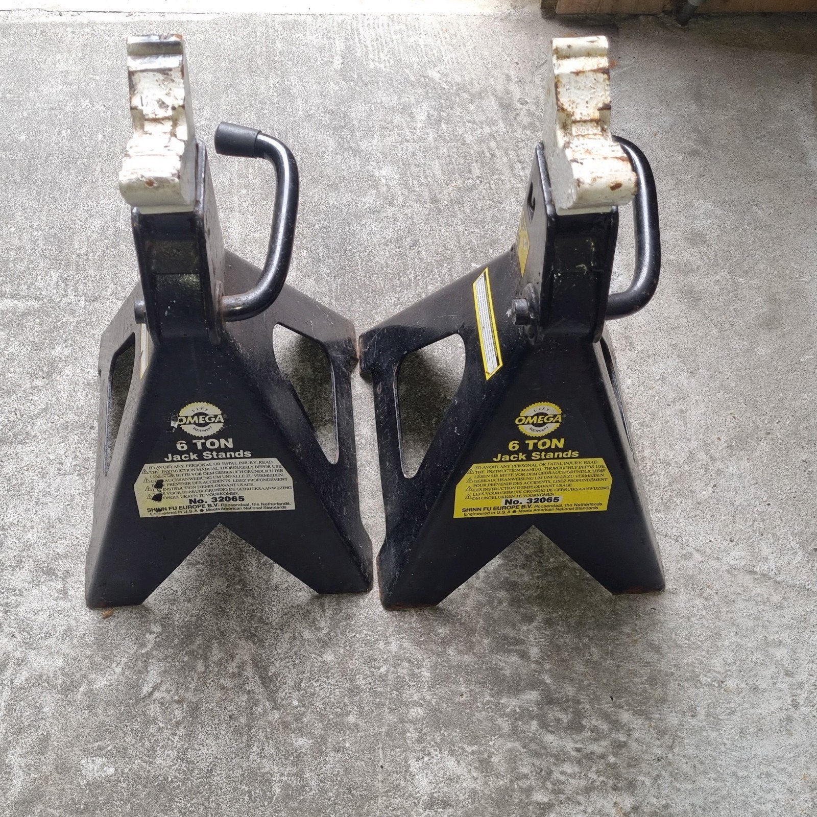 Omega 6 Ton Jack Stands set van 2 stuk, Auto diversen, Ophalen, Gebruikt, Hydraulisch, Garagekrik