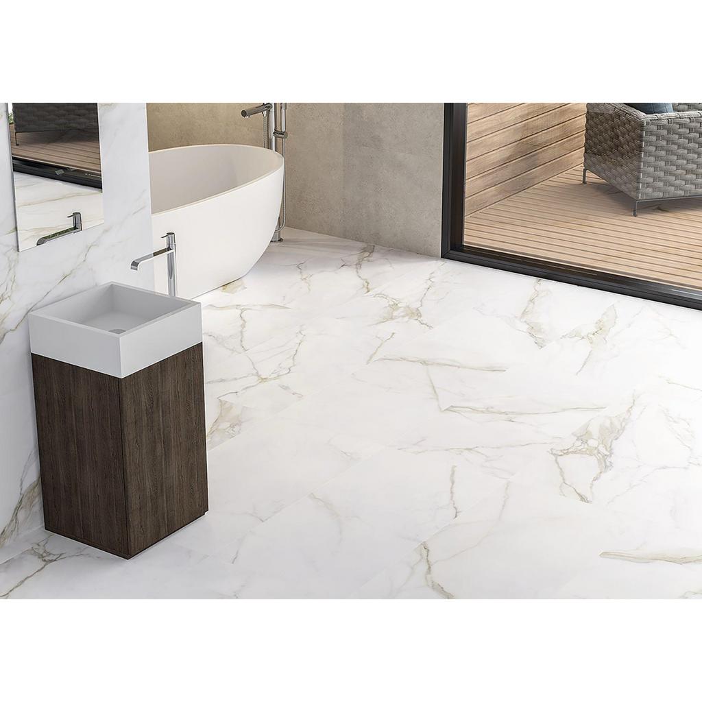 Cifre Ceramica Diamond Gold Tegels 60x60 cm Wit Mat Marmerlo, Ophalen, 60 cm of meer, Keramiek, Nieuw