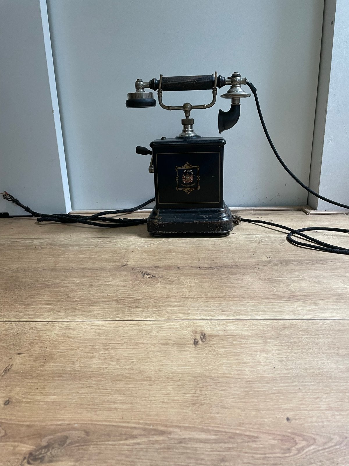 Antieke Jydsk Telefoon met Draaizwengel, Antiek en Kunst, Ophalen of Verzenden