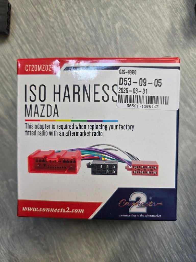 Nieuwe ISO stekker kabelboom voor Mazda radio (CT20MZ02), Ophalen of Verzenden, Nieuw