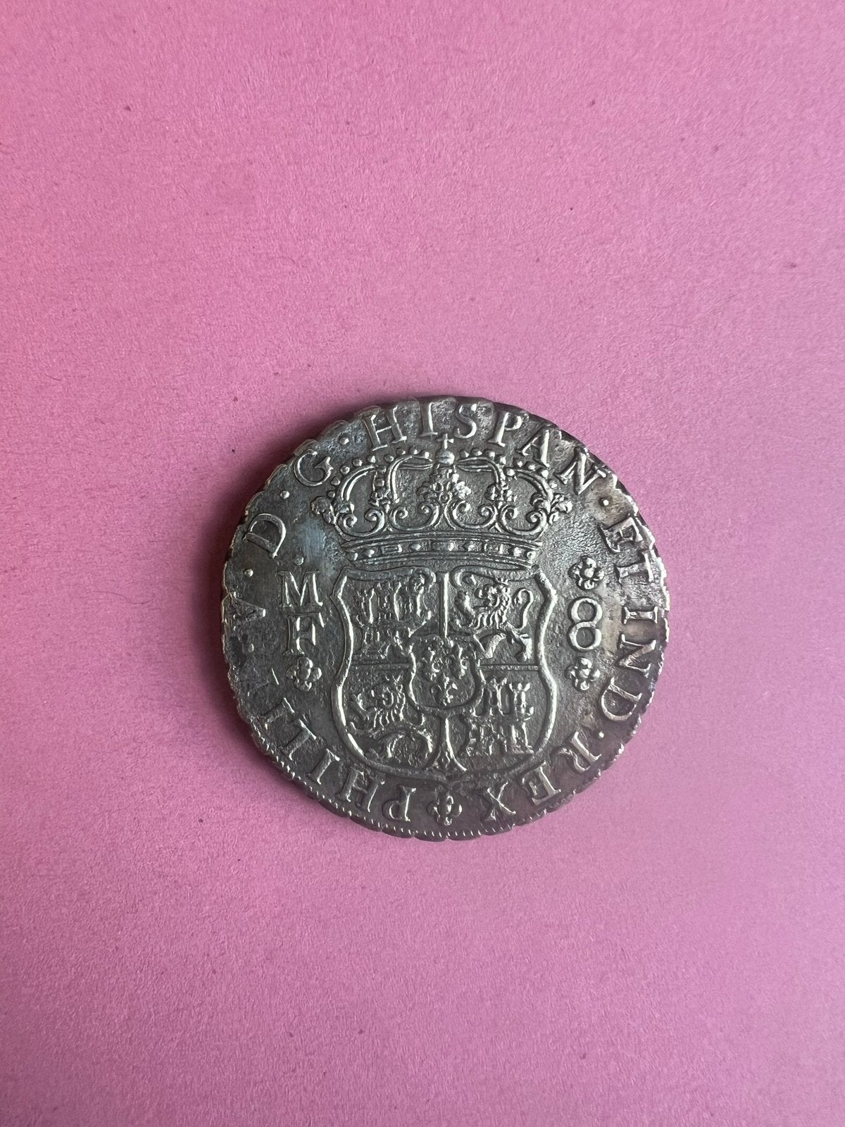 Zilveren Spaanse munt uit 1738 - Filip V, Ophalen, Overige landen, Losse munt, Zilver