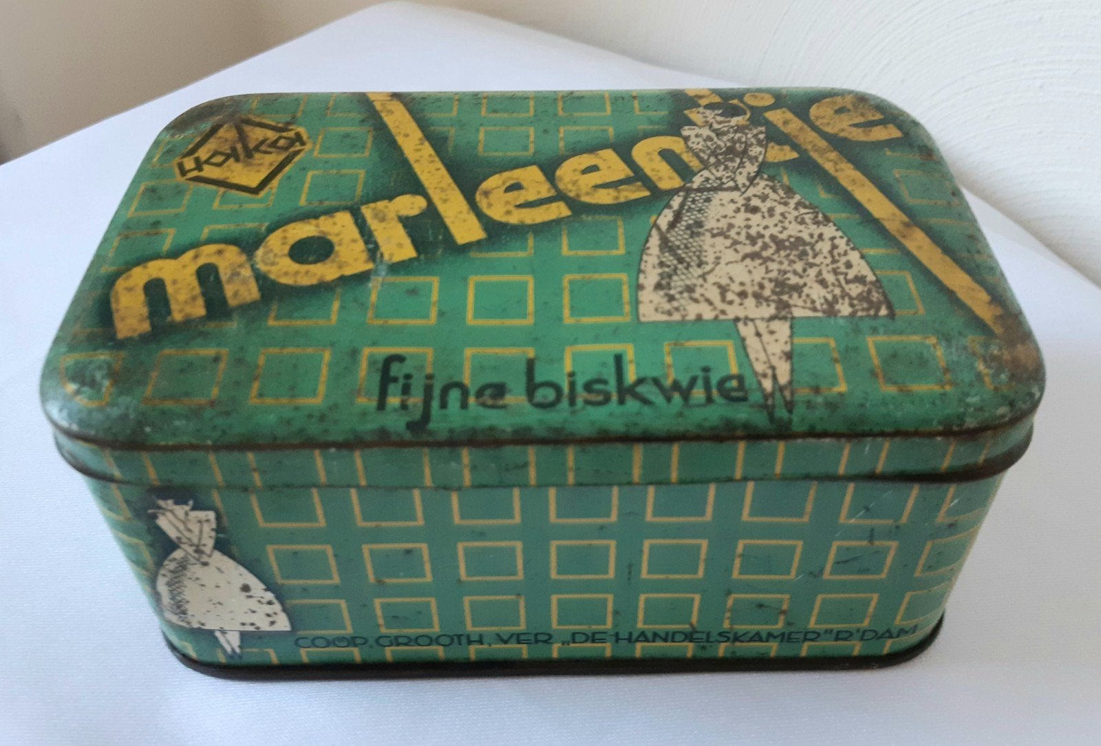 Antiek Haka Marleentje fijne Bisquit blik, Verzamelen, Blikken, Ophalen of Verzenden, Gebruikt, Overige