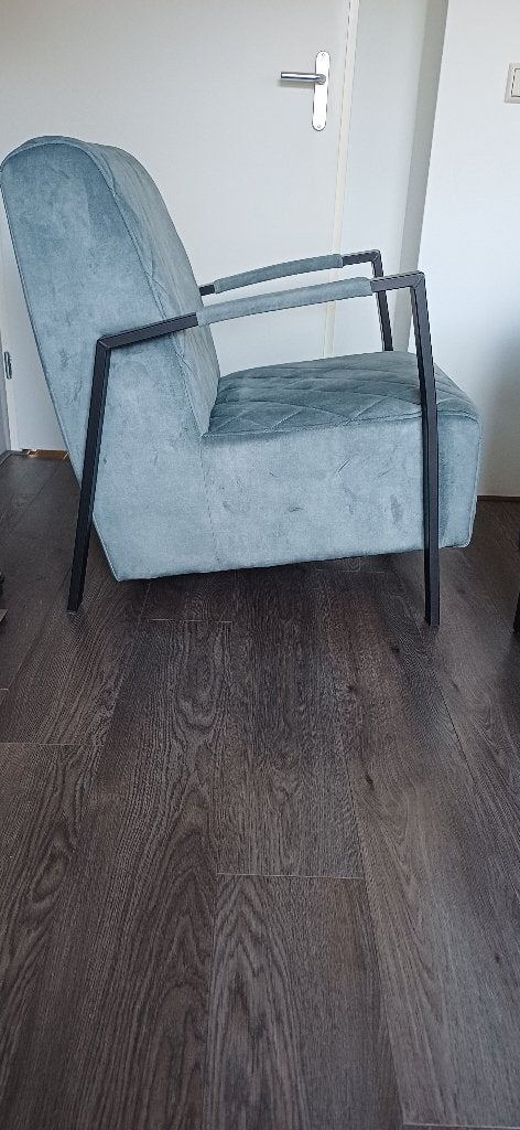 fauteuil mintgroen, Huis en Inrichting, Fauteuils, Ophalen, 75 tot 100 cm, Zo goed als nieuw, Stof