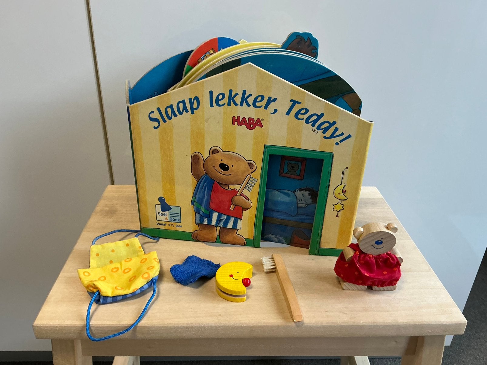 Interactief Spel + Boek Slaap lekker Teddy peuter kleuter, Ophalen of Verzenden, Zo goed als nieuw