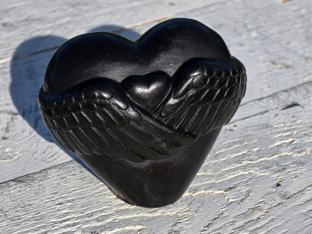 bronzen mini urn / HART MET VLEUGELS / BRONS / asurn, Huis en tuin decoratie Marie, Huis en tuin decoratie Marie, Nieuw, Ophalen of Verzenden