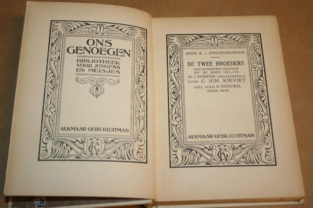 De twee broeders. Kieviet. Kluitman 1915., Boeken, Ophalen of Verzenden, Gelezen