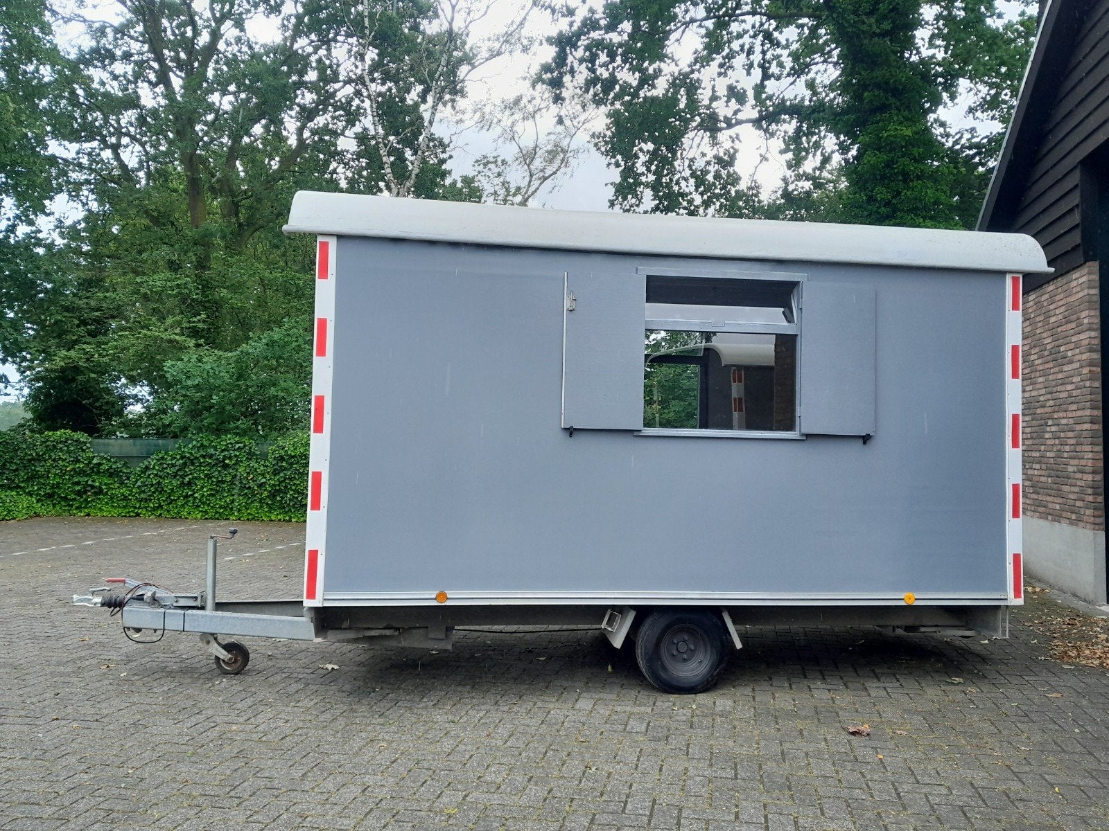 Snelverkeer schaftwagen keet pipowagen schaftkeet bouwkeet, Ophalen, Gebruikt