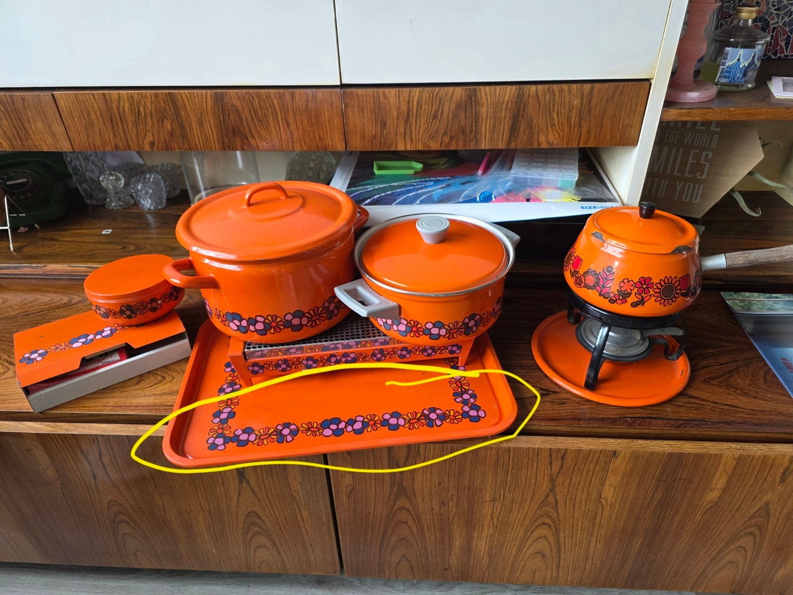 Grote collectie retro oranje keukenitems en meer, Ophalen of Verzenden