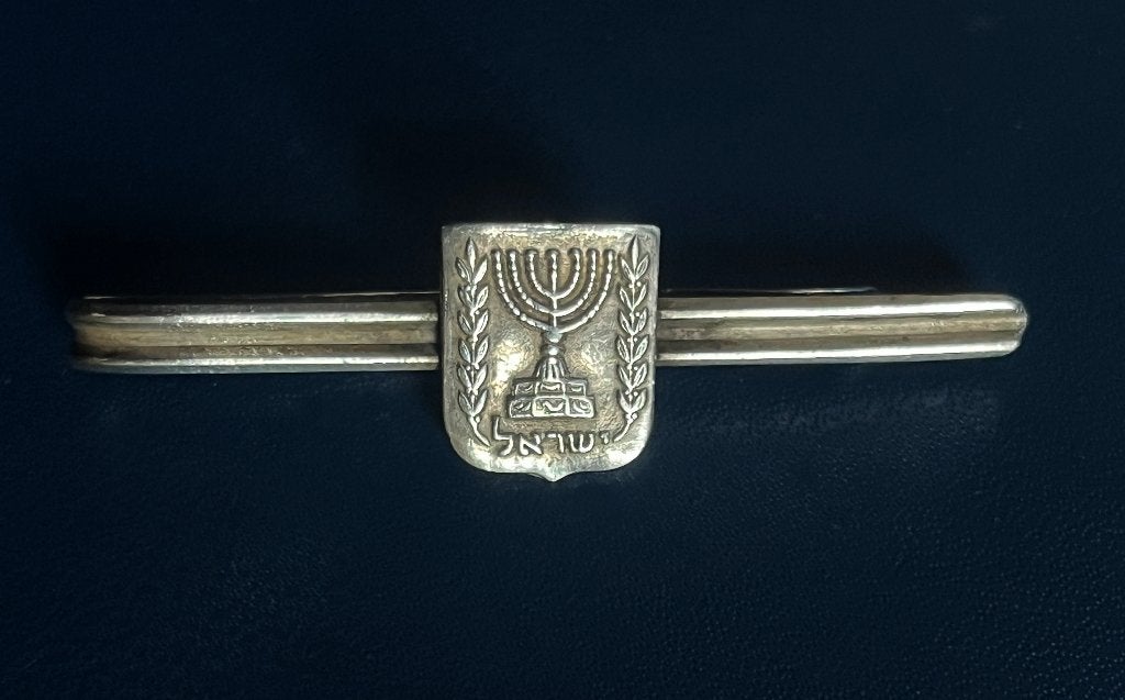 Sterling Zilver 925 Stropdasclip Israël Jaren '50 Judaica, Ophalen of Verzenden, Zilver
