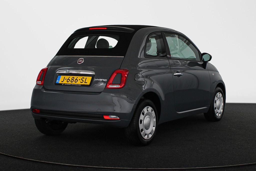Fiat 500 C 1.0 Hybrid Pop Cabriolet Airco Cruise Control, Auto's, Voorwielaandrijving, Stof, Cabriolet, 4 stoelen