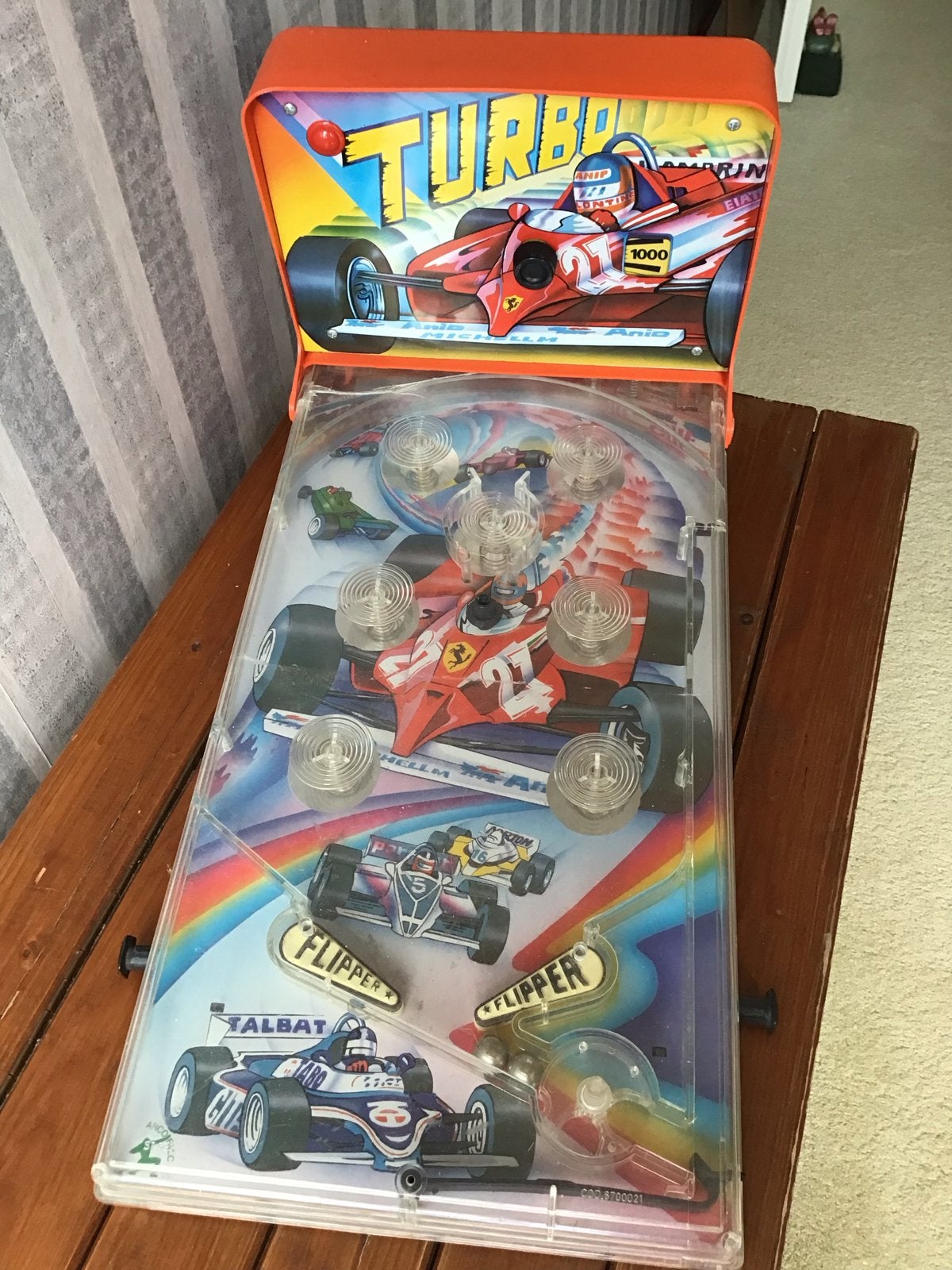 Vintage Turbo Flipper F1 Raceauto Flipperkast, Ophalen of Verzenden, Gebruikt, Jongen of Meisje