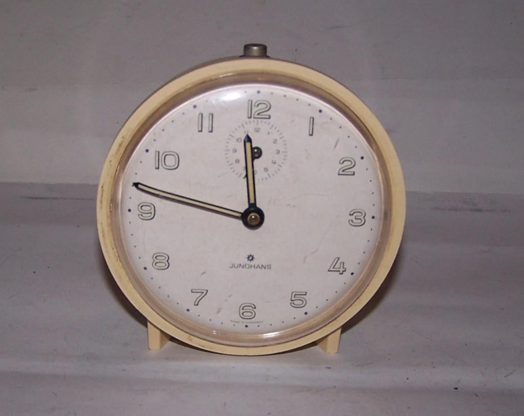 Vintage Junghans analoge mechanische wekker. Igs., Ophalen of Verzenden