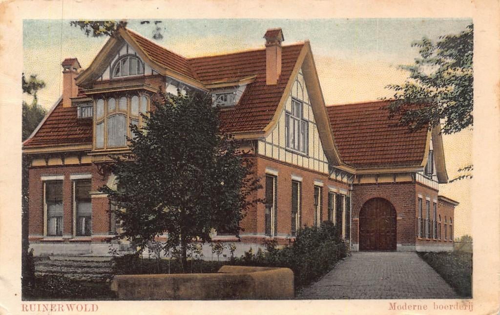 197 Ruinerwold - Moderne Boerderij, Ophalen of Verzenden, 1920 tot 1940, Gelopen, Drenthe