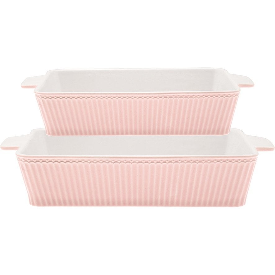 ❤️ GreenGate set ovenschalen roze of grijs NU 41% korting, Verzenden, Nieuw, Schaal of Schalen, Overige stijlen