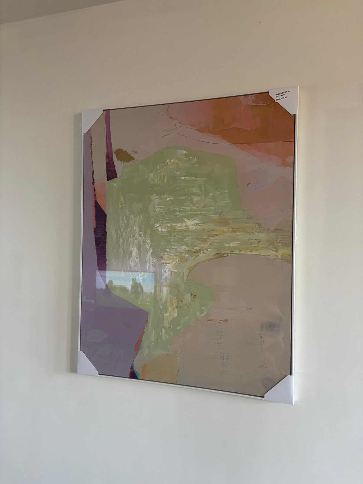 Abstract schilderij (80*100) inclusief baklijst, Ophalen