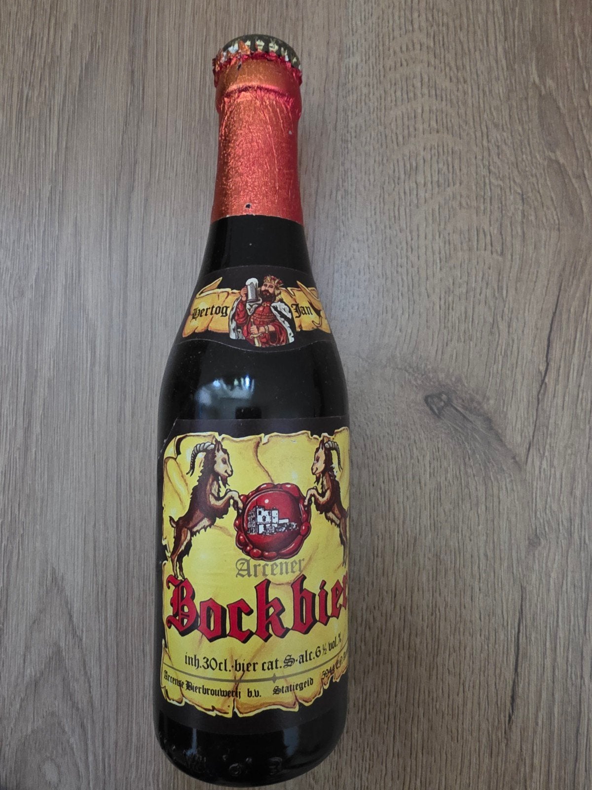 Hertog Jan arcener bockbier, Verzamelen, Ophalen of Verzenden, Gebruikt, Flesje(s), Hertog Jan