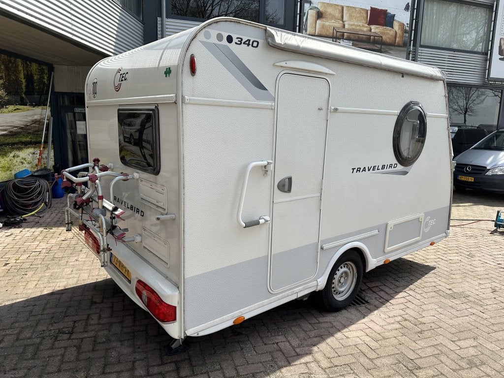 TEC Travel Bird 340, 1200kg, Luifel, fietsenrek, Zondag open, Caravans en Kamperen, Caravans, Overige typen, T.E.C., Rondzit, Tot en met 2