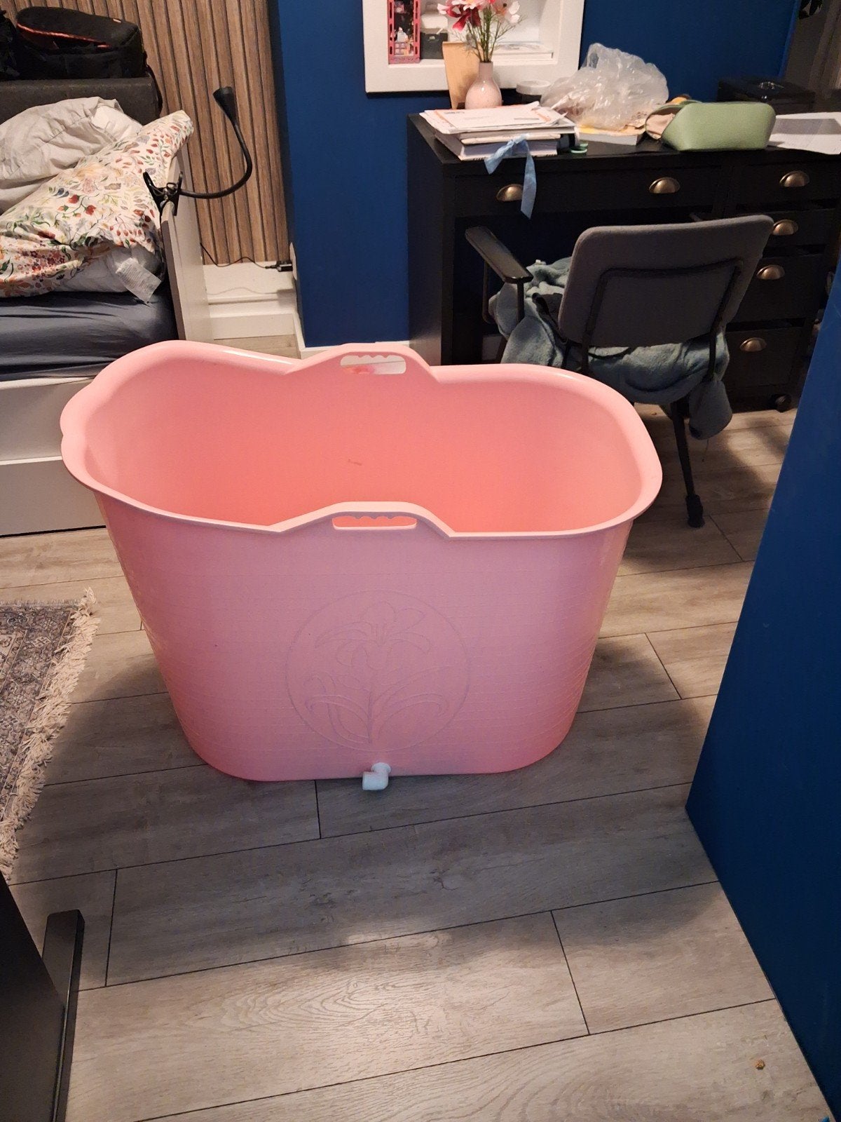 plastic badkuip, Ophalen