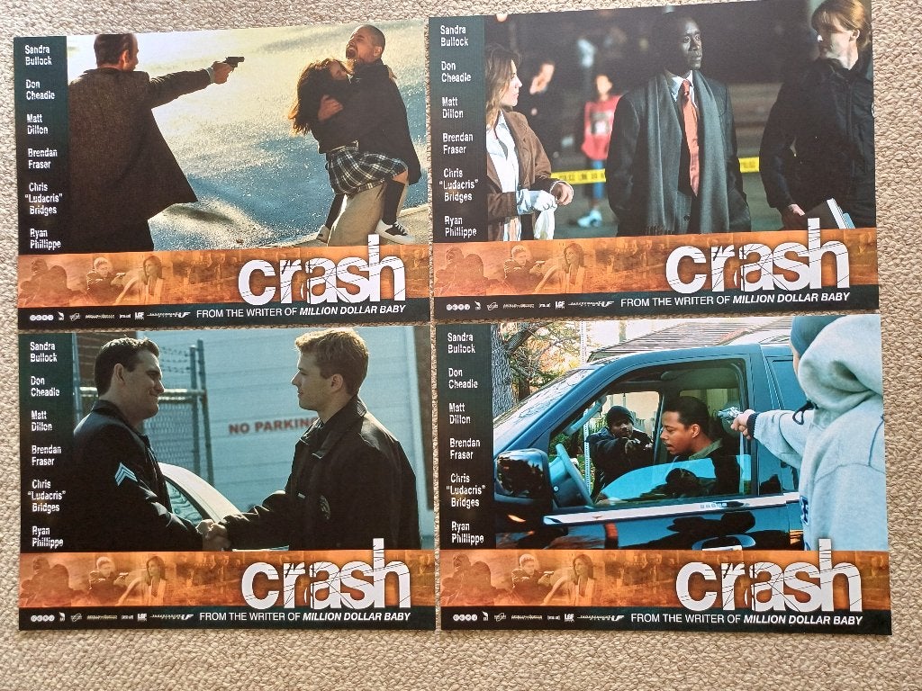 CRASH     lobbycard set., Verzamelen, Verzenden, Nieuw, A1 t/m A3, Film en Tv