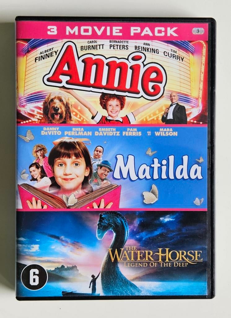 3 Movie Pack: Annie, Matilda, The Water Horse DVD, Vanaf 6 jaar, Ophalen of Verzenden, Gebruikt, Boxset