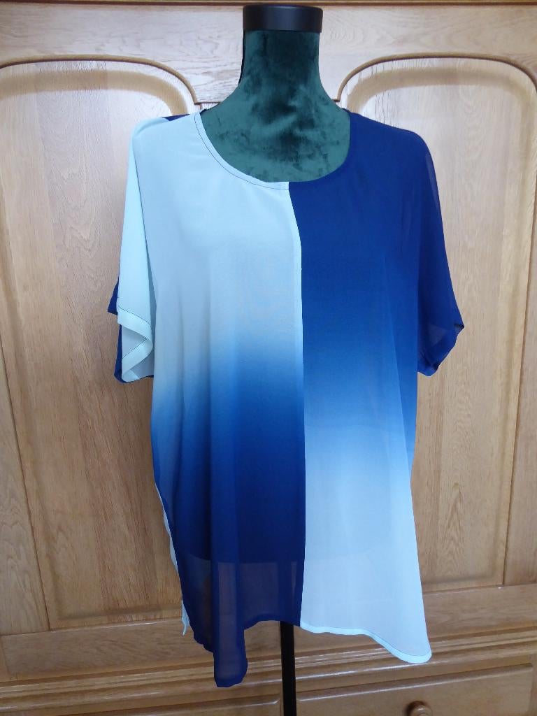 nr. 2606 - tuniek - blauw - maat 46/48, Kleding | Dames, Blauw, Blouse of Tuniek, Nieuw, Crizpy by Zhenzi