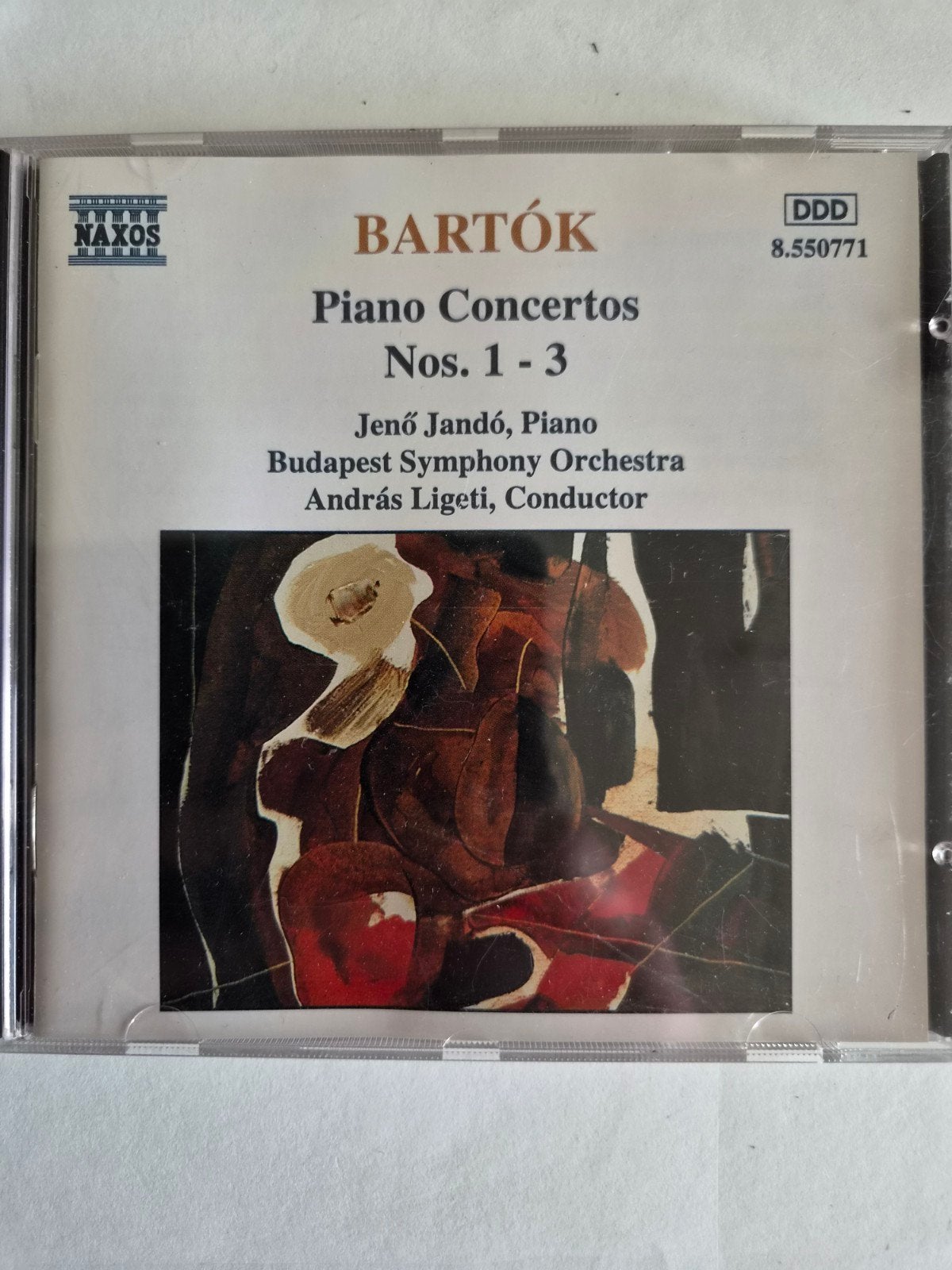 Bartók - Piano Concertos Nos. 1-3 - Jenő Jandó, Naxos CD, Gebruikt, Overige componisten, Soloconcert, Modernisme tot heden