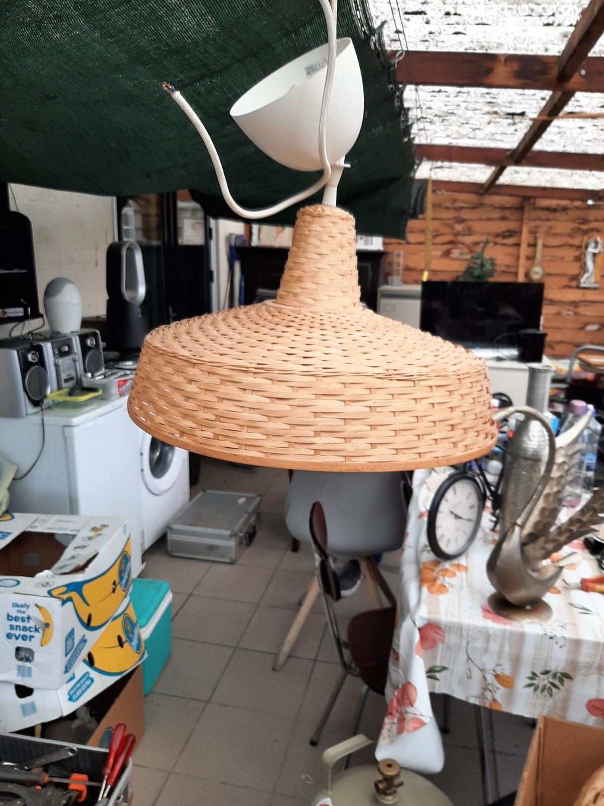 2 Rieten Hanglampen, Ophalen