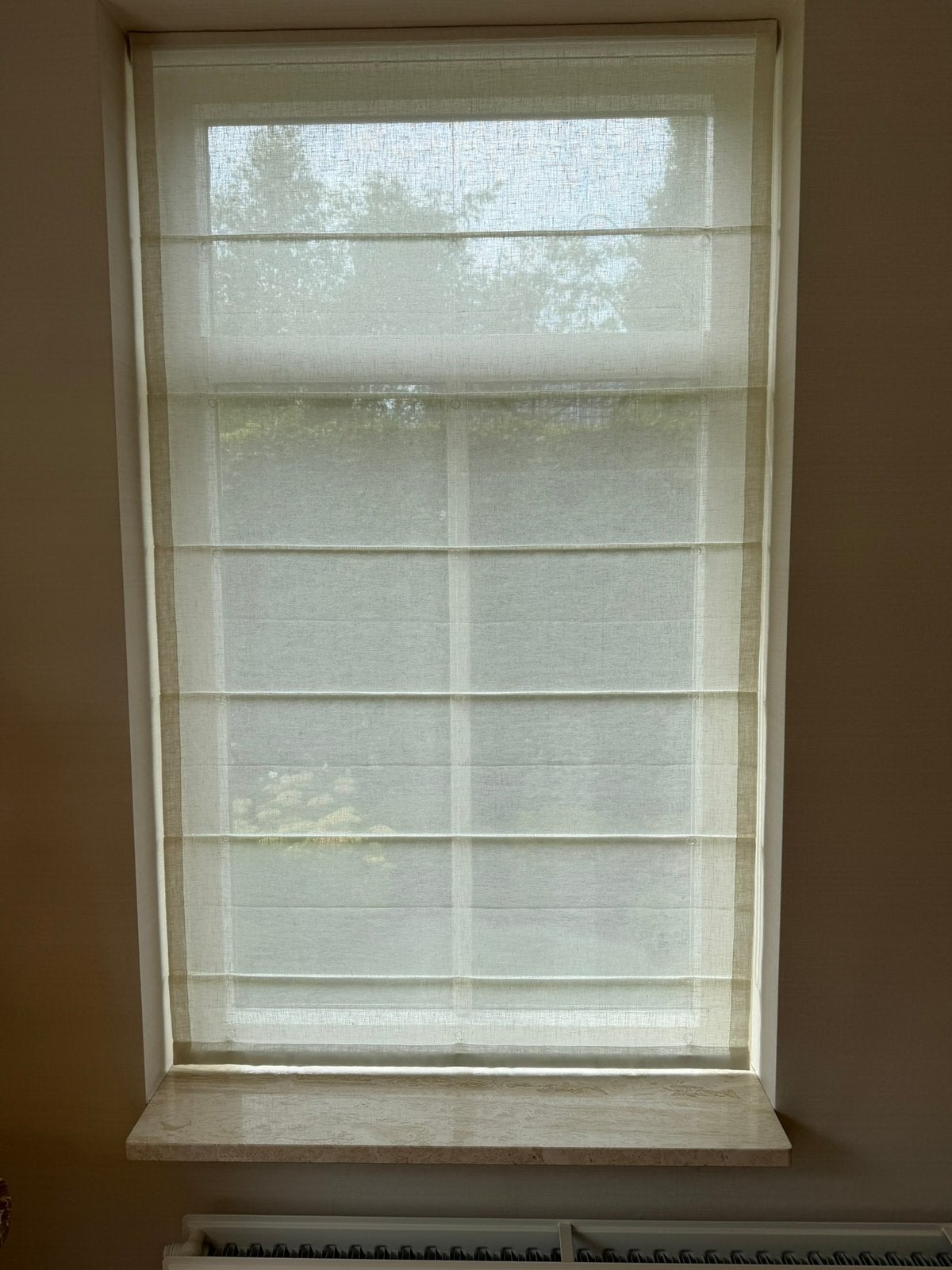 Vouwgordijnen, blinds,  creme. 6 stuks 100 breed,168 lang, Ophalen of Verzenden, Zo goed als nieuw, Crème