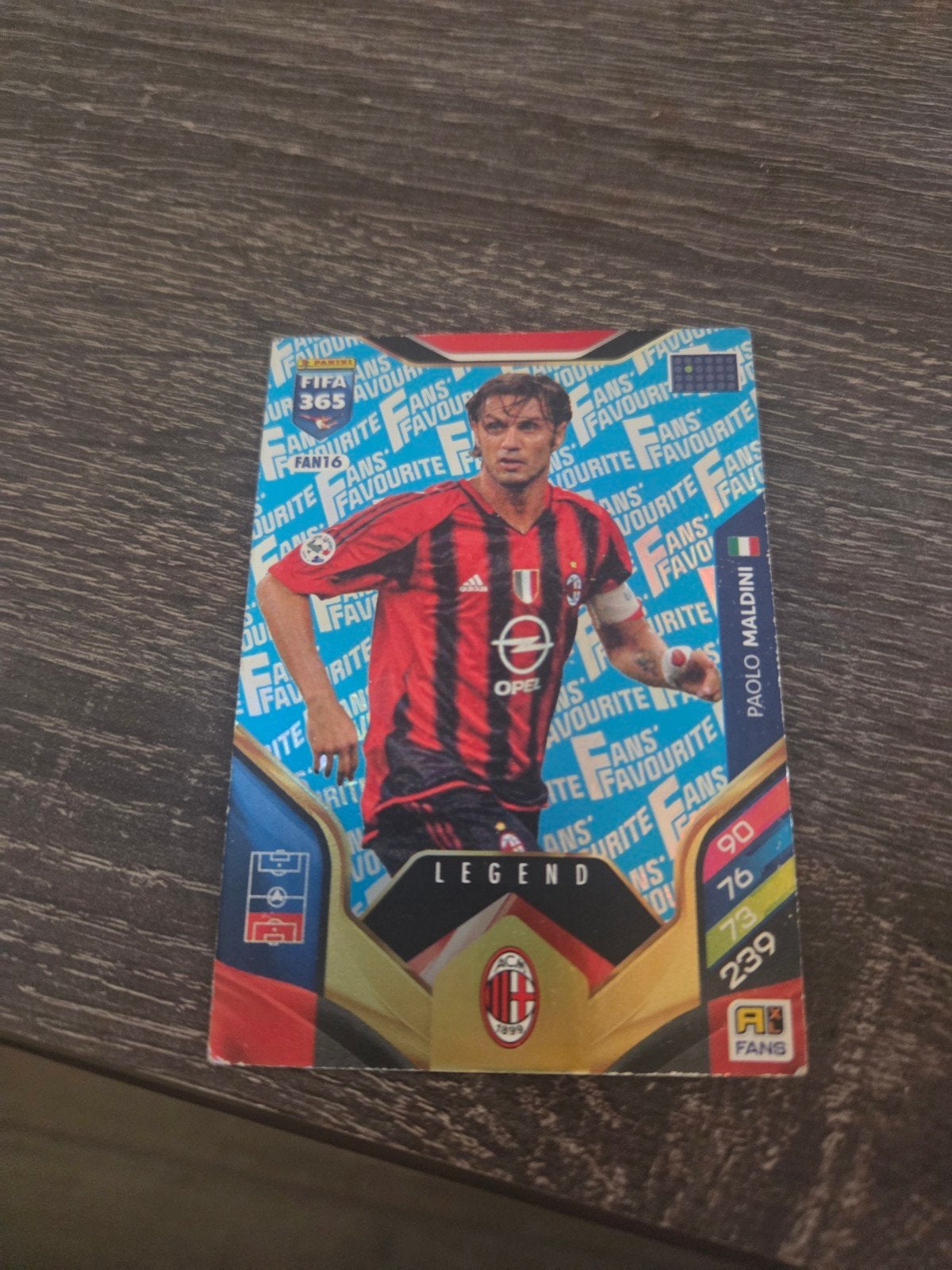Panini Paolo Maldini Legend kaart, Ophalen of Verzenden, Gebruikt, Buitenlandse clubs, Spelerskaart
