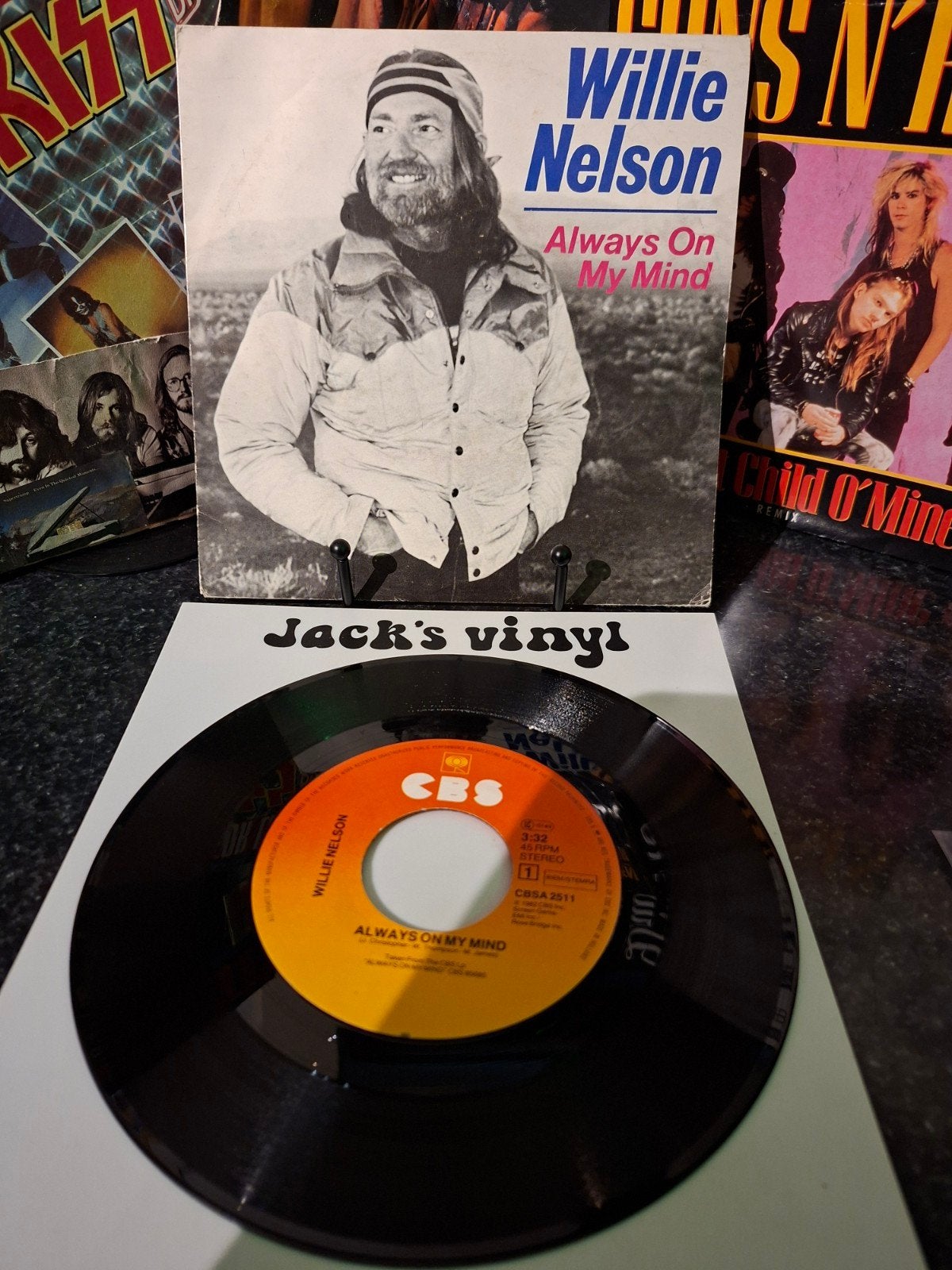 Willie Nelson - Always On My Mind (7 inch vinyl single)1982, Gebruikt, 7 inch, Ophalen of Verzenden, Fotohoes