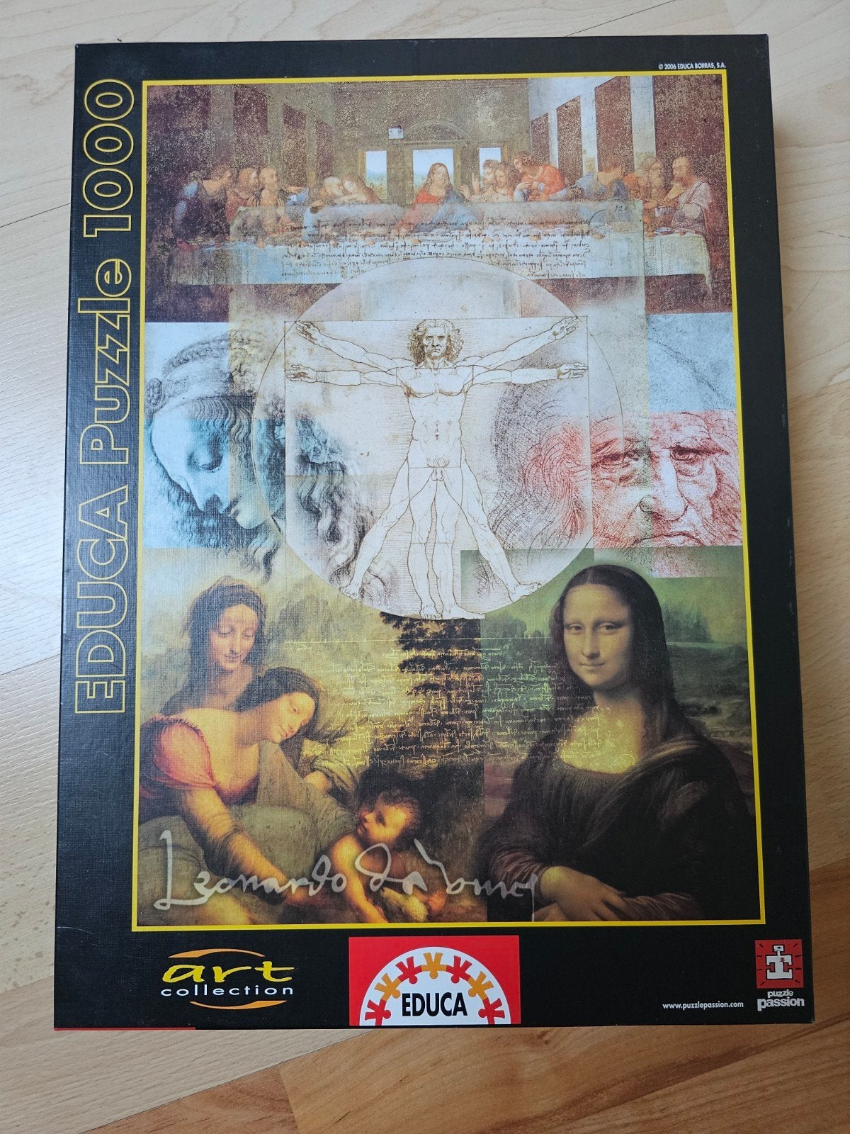 EDUCA Puzzle 1000 stukjes - Leonardo da Vinci kunst, Ophalen of Verzenden