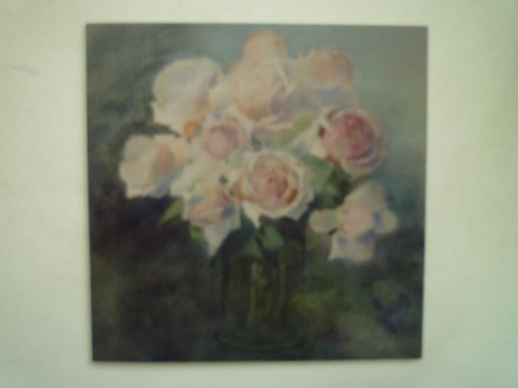 Kunstkaart Jan Voerman Sr. La France rozen roos bloemen vaas, Ophalen of Verzenden, Voor 1920, Overige thema's