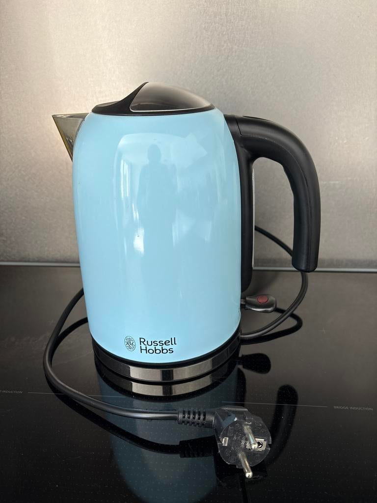 Russell Hobbs Waterkoker 1,7L Blauw - Gebruikt, 1 tot 2 liter, Ophalen, Gebruikt