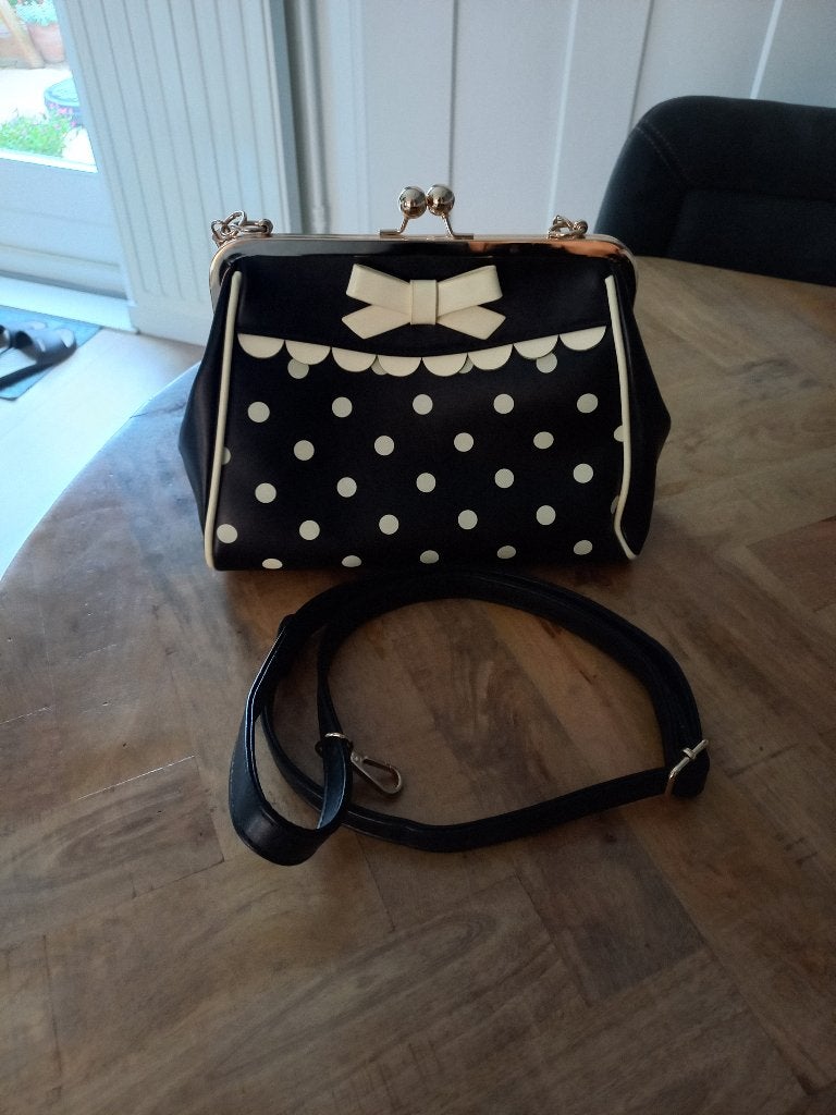 Jaren 50/60 handtas, Sieraden, Tassen en Uiterlijk, Tassen | Damestassen, Ophalen of Verzenden, Nieuw, Zwart, Handtas