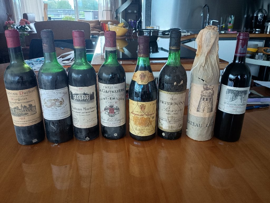 Collectie vintage wijnen, Verzamelen, Wijnen, Ophalen, Frankrijk, Zo goed als nieuw, Rode wijn