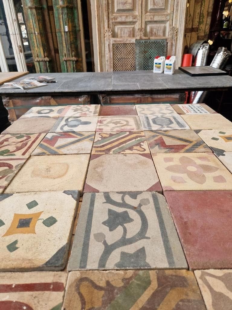 ANTIEKE PATROONTEGELS OUDE TEGELS VLOEREN!, Ophalen of Verzenden, Nieuw, 75 m² of meer, Parket