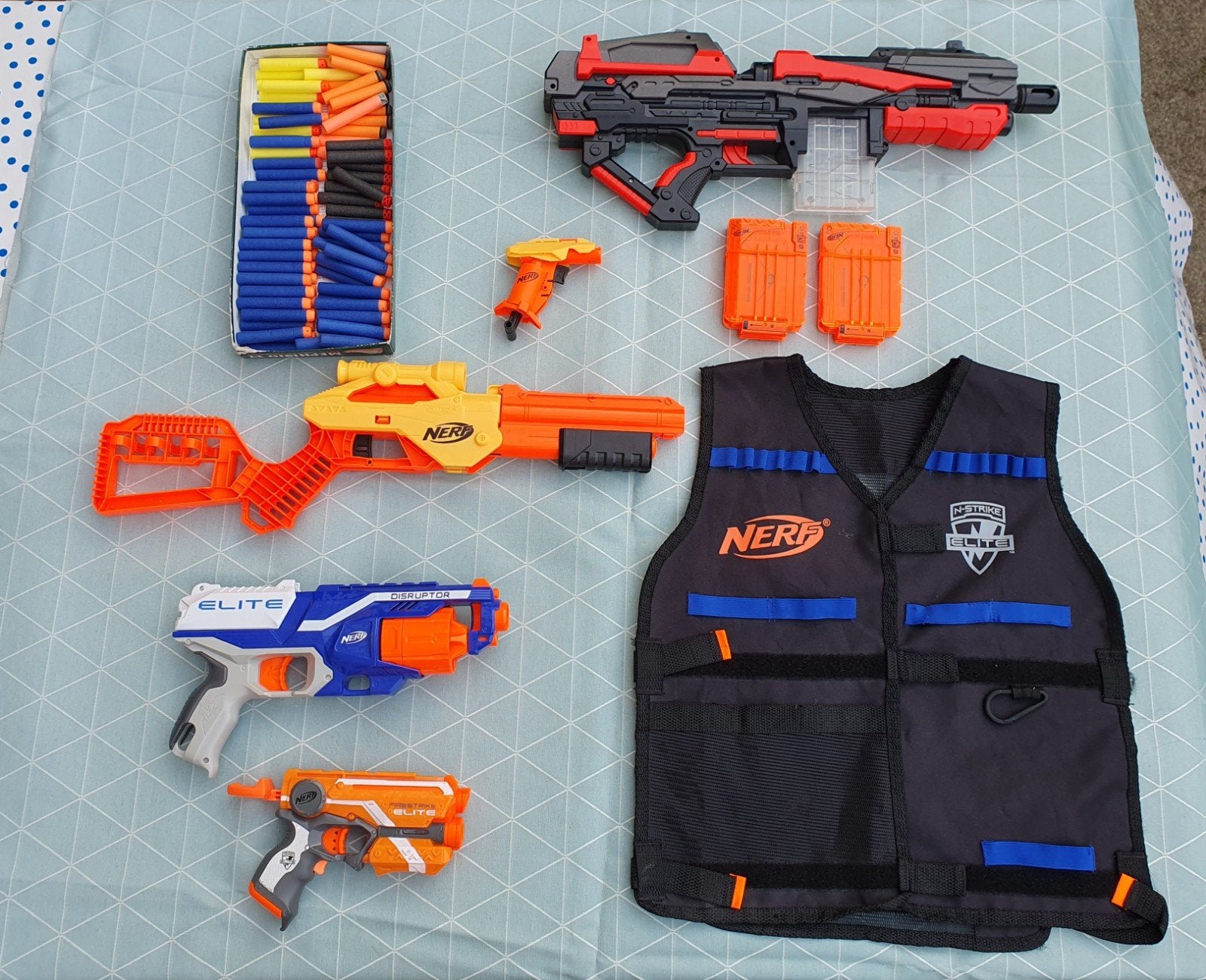 Nerf Guns Set: 5 Blasters, Vest & Pijltjes, Ophalen, Jongen of Meisje