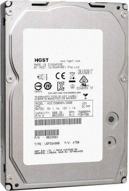Hitachi Ultrastar HUS156060VLS600 600GB 15K SAS HDD 3.5", Intern, 600gb, Gebruikt, SAS