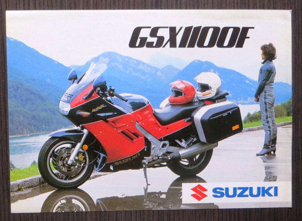 Flyer Suzuki GSX 1100 F - ca 1988 - 2 blz (Nederlands), Verzenden, Suzuki