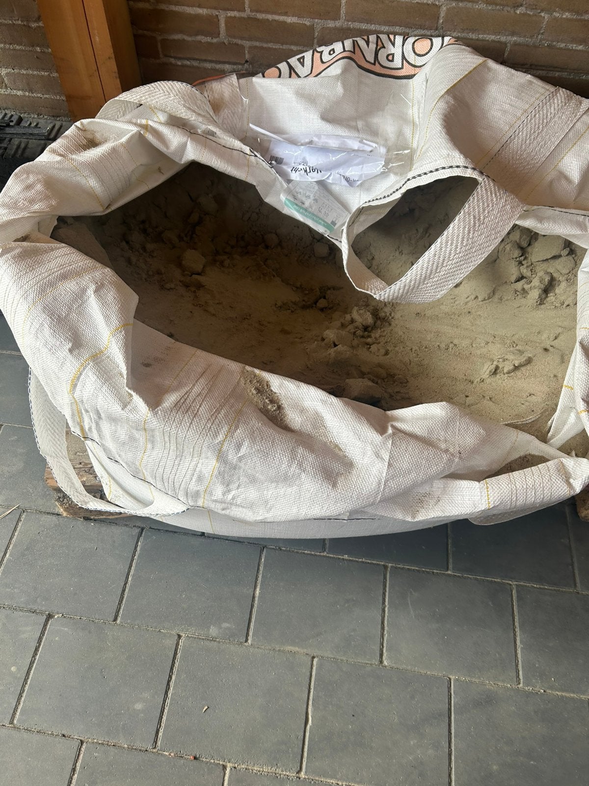 GRATIS kleine halve kuub geel zand (excl. big bag en pallet), Ophalen, Nieuw, Straatzand
