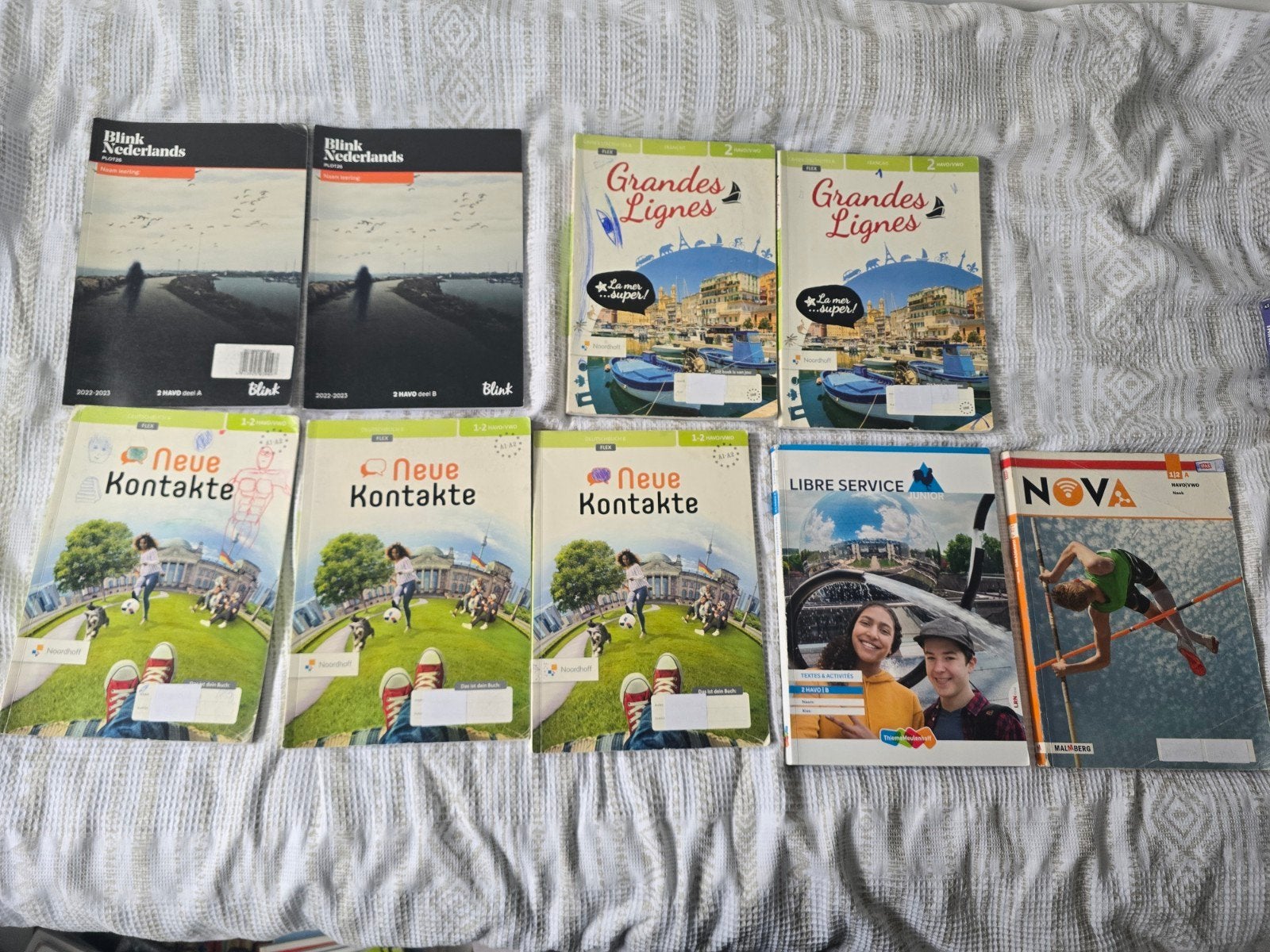 Schoolboeken 1-2 HAVO/VWO – Nederlands, Frans, Duits & NaSk, Ophalen of Verzenden, Zo goed als nieuw, HAVO, Duits