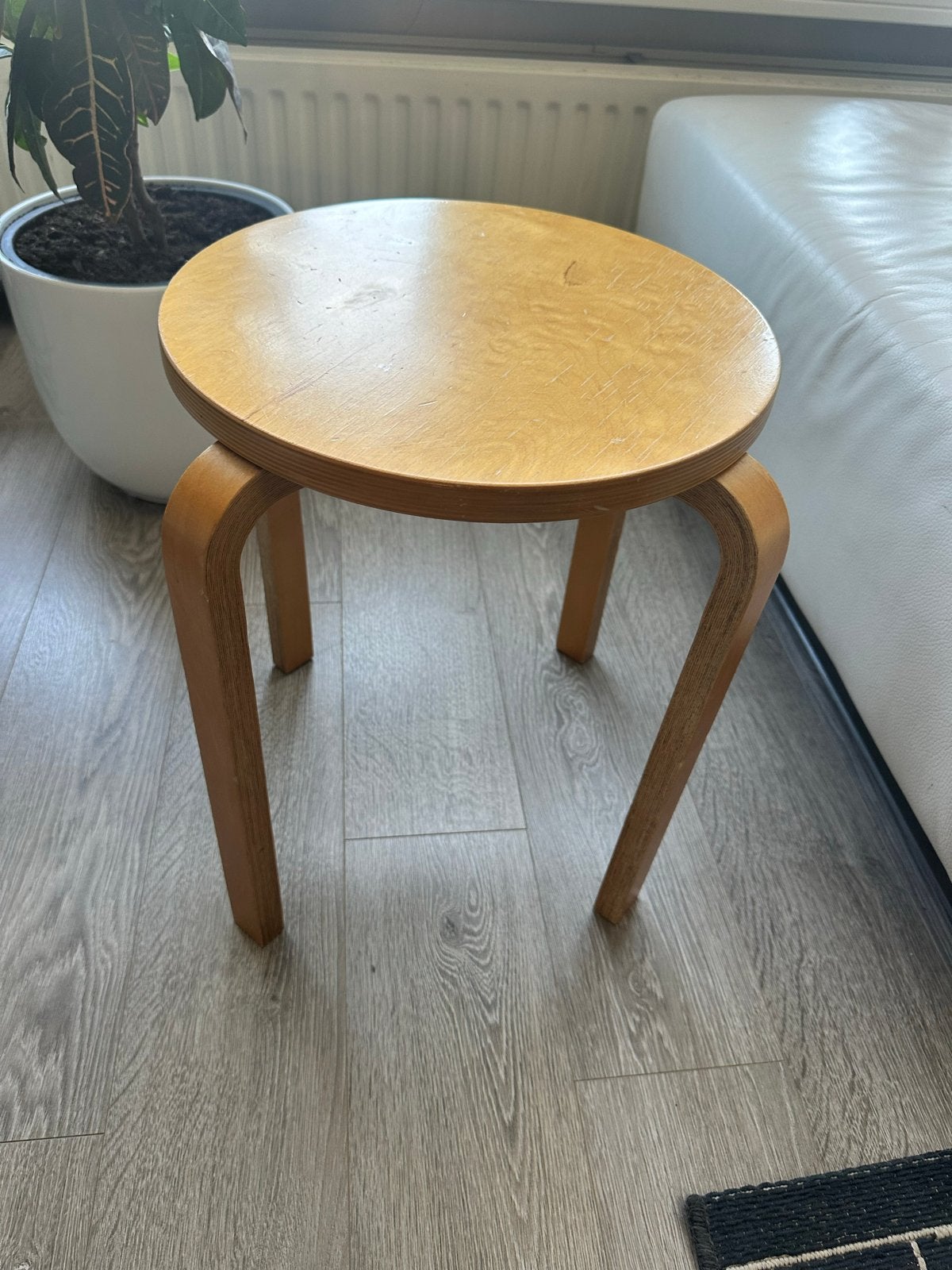 Vintage Ikea krukje - Houten krukje, Ophalen, Gebruikt, Hout