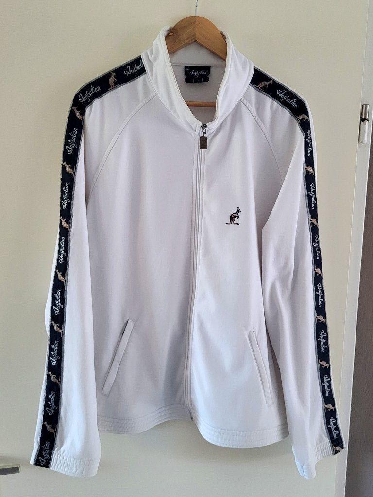Australian jasje ( Gabber / Aussie / Hardcore / Hakkuh ), Wit, Maat 56/58 (XL), Ophalen of Verzenden, Zo goed als nieuw