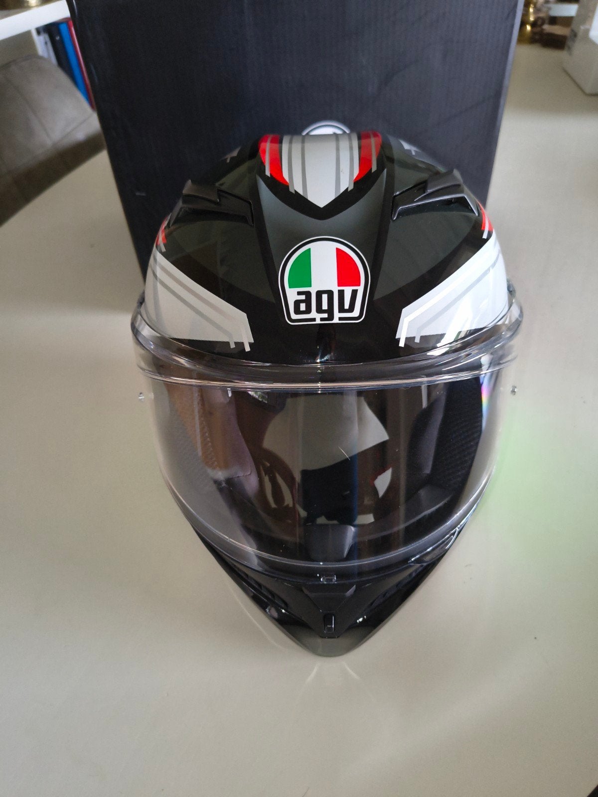 agv k3 wing black/Italy Mt.m, Motoren, M, Heren, Ophalen of Verzenden, Tweedehands