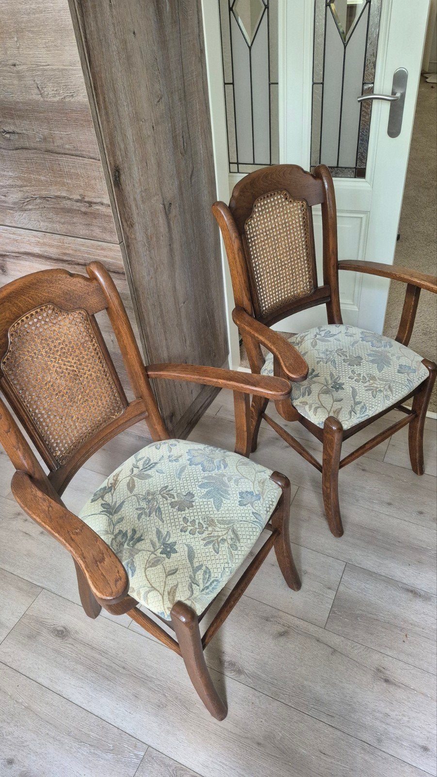 Set van 2 houten stoelen, Ophalen, Bruin, Twee