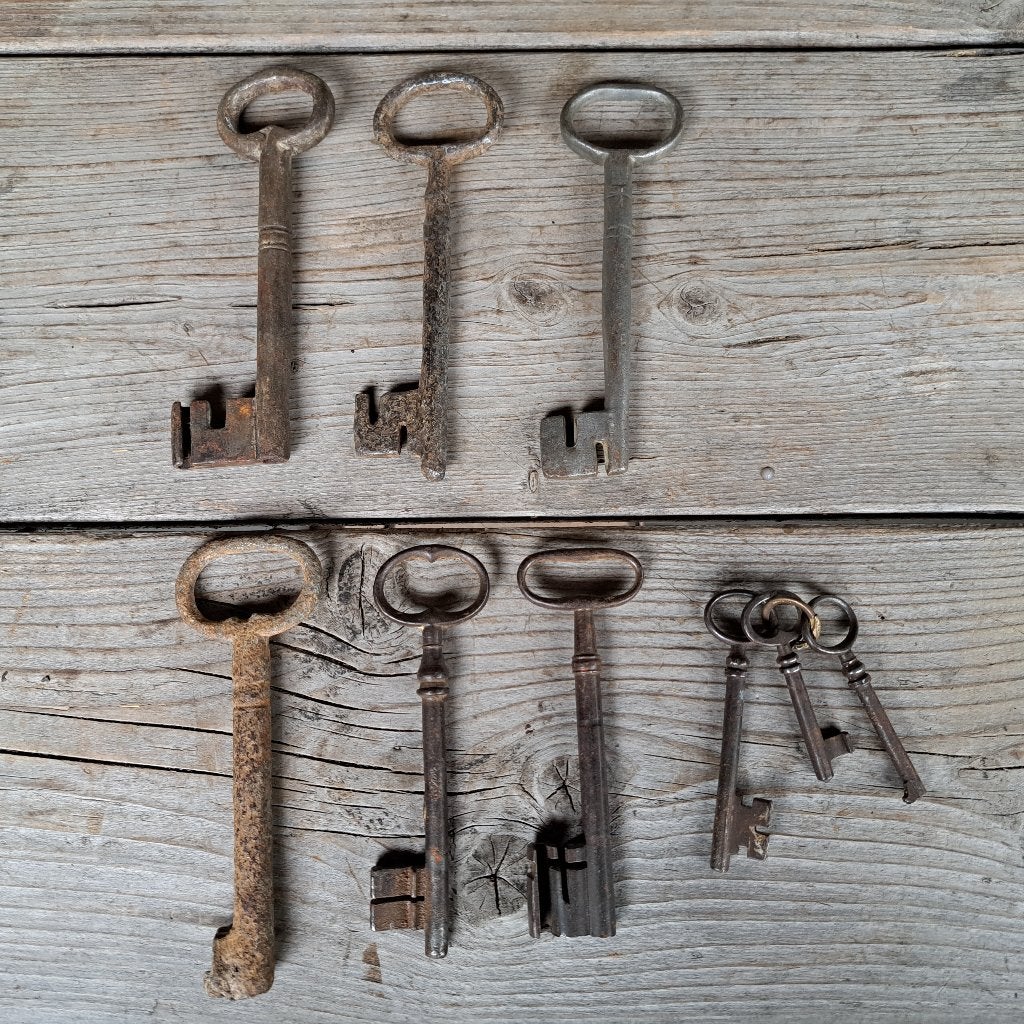 1x Grote oude brocante sleutel sleutels sleutelbos *Etage3*, Gebruikt, ., Ophalen of Verzenden, .