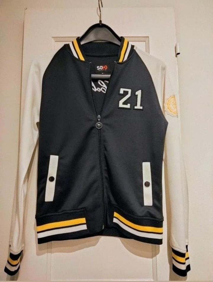 Sportief baseball jasje maat 36, Ophalen, Blauw, Soho collection, Zo goed als nieuw
