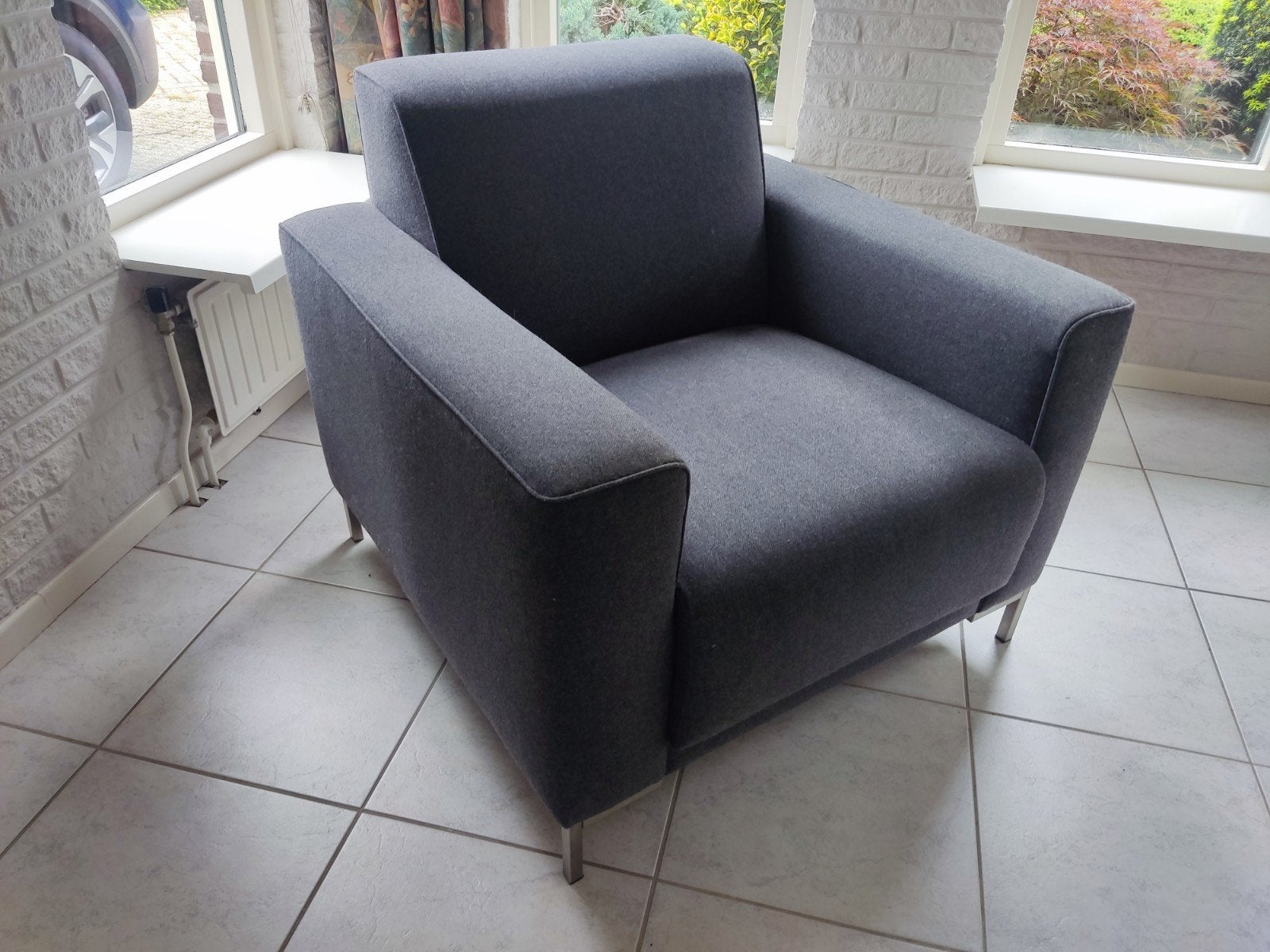 Comfortabele fauteuils ( twee) - 86x90 cm, lichte vlekken, Huis en Inrichting, Fauteuils, Ophalen, Gebruikt, 75 tot 100 cm, 75 tot 100 cm