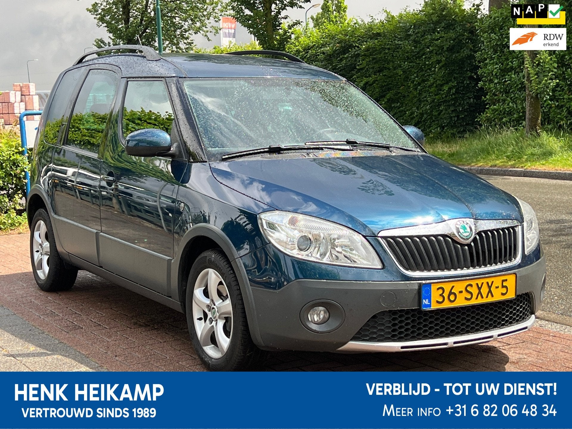 Skoda Roomster 1.2 TSI Ambition *NAP|Ruime Auto, Auto's, Voorwielaandrijving, Euro 5, Gebruikt, Blauw