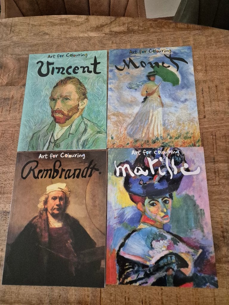 Kleurboeken beroemde schilders 4 stuks, Hobby en Vrije tijd, Tekenen, Ophalen of Verzenden, Nieuw, Boek of Gids
